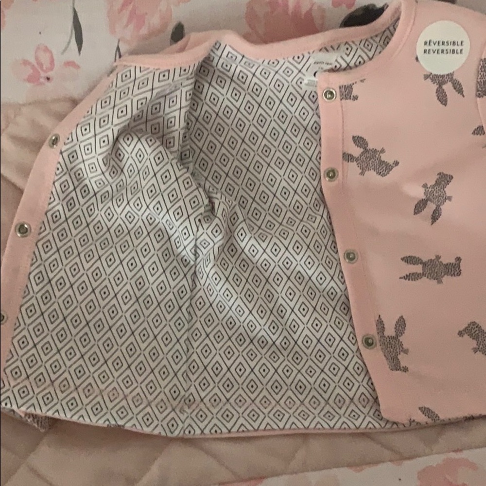 Reversible baby girl 6m sweater - Picture 2 of 4